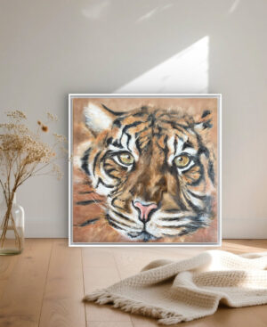 Ölgemälde_Tiger_Gesicht_Künstlerin_Petra_Wetzig