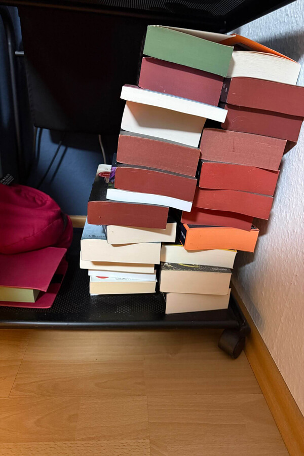 Bücherstapel des vergangenen Jahres Petra Wetzig